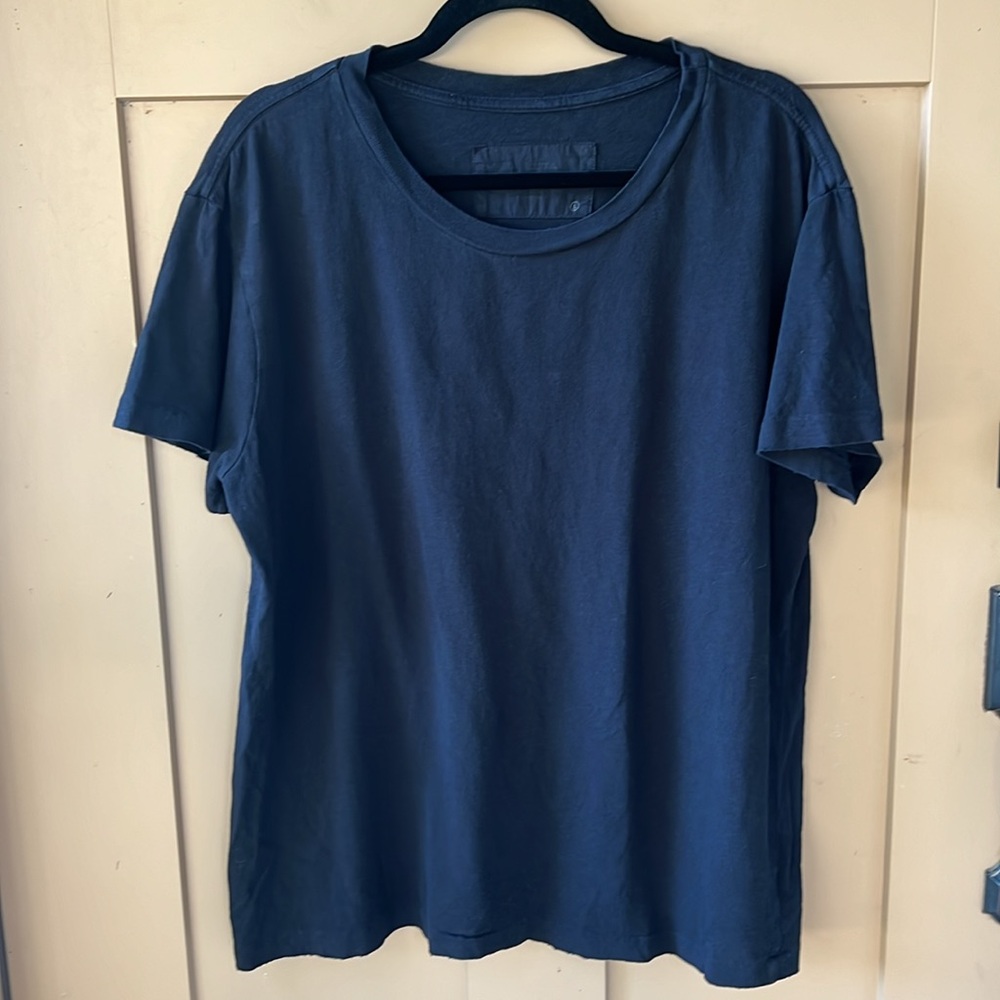 Nili Lotan 100% Cotton Essential Black Crew Neck Tee Shirt (Brady?) size L